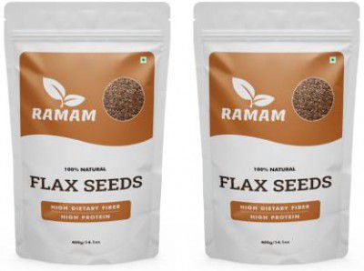 Ramam Flax seeds |Helps in Hair Growth| Helps in Manage Heart Health| Brown Flax Seeds  (800 g, Pack of 2)