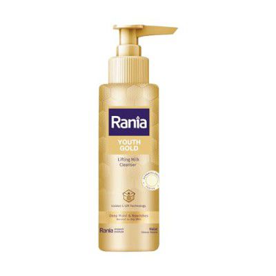 Rania Milk Cleanser Vitamin C, 24K Gold, Honey, Glutathione |Mild, Gentle, Moisturizing & Hydrating face wash| Smooth & toned skin 150ml