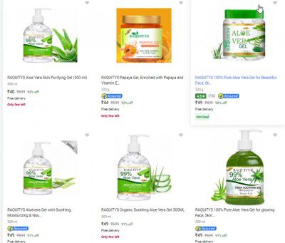 Raquitys Moisturizer upto 94% off starting From Rs.44