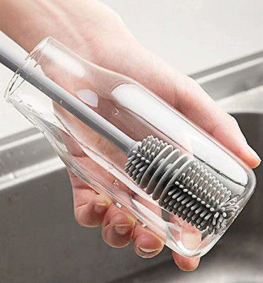 Raxon Innovation Long Handle Silicone Bottle Cleaner Brush for Washing Water Bottle