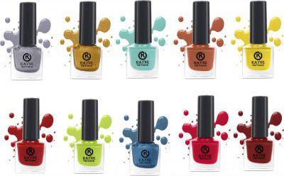 Rayne Pastel Matte Nail Polish Combo Multicolor  (Pack of 10)