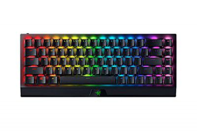 Razer Blackwidow V3 Mini Hyperspeed - Phantom Pudding Edition - 65% Wireless Mechanical Gaming Keyboard, Green Switches with with Chroma RGB (Rz03-03892000-R3M1)-Black