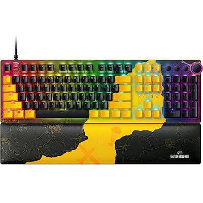 Razer Huntsman V2 Optical Gaming Keyboard:Fastest Clicky Optical Switches W/Quick Keystrokes & 8000Hz Polling Rate-Doubleshot Pbt Keycaps-Dedicated Media Keys&Dial-Pubg:Battleground Edition,Wired,Blac