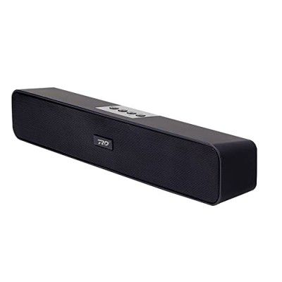 RD SP-12 Smart Wireless Soundbar, Bluetooth v5.0 Connectivity, 15 Watts 2.0 Stereo Sound Treble Extra Bass Speaker, Supports TF/SD Card/USB, and AUX, 6 Hours Playback Time, IPX4 Waterproof, Ash Color