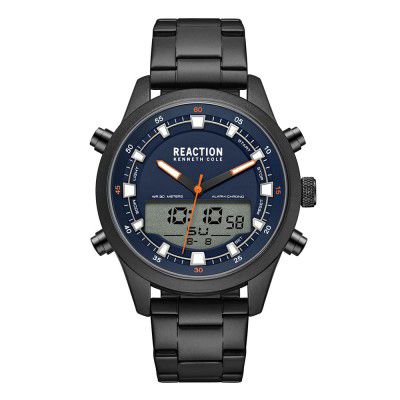 Reaction by Kenneth Cole Analogue - Digital Men's Watch - KRWGJ9005304 (Blue Dial Black Colored Strap)