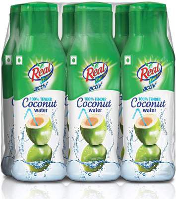 DABUR Real Activ 100% Tender Coconut Water with No Added Sugars or Artifical Flavours - 200ml ( Pack of 6)