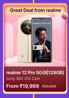 realme 12 Pro 5G @ ₹19,999 during Flipkart GOAT Sale