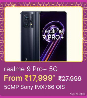 Realme 9 Pro+ 5G @ ₹17,999 on Flipkart Big billion Days