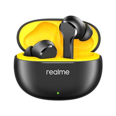 realme Buds T110 with AI ENC, Bluetooth Headset (Punk Black, True Wireless)