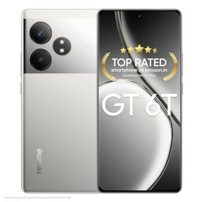 [Extra ₹5000 OFF] realme GT 6T 5G (Fluid Silver, 8GB RAM+128GB Storage)