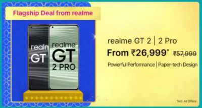 realme GT 2 Pro  (128GB) @ ₹26,999 on Flipkart Big Billion Days Sale