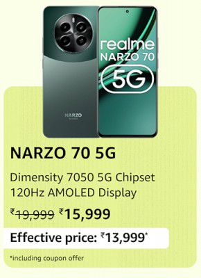 realme NARZO 70 5G @ ₹13,999 during Prime Day Sale