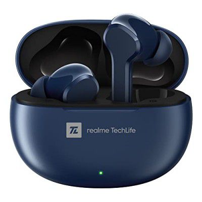 realme TechLife Buds T100 Bluetooth Truly Wireless in Ear Earbuds with mic, AI ENC for Calls (Blue)