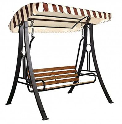 realms kraft | Swing/jhula | Indoor | Outdoor | with Stand | roof & seat | Color- Black | Capacity- 300 kg