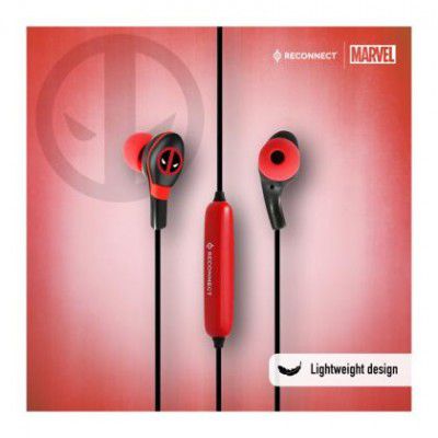 Reconnect Marvel Beasty Buds Series 100 DBTE101 Wireless Earphone with Mic & IPX4 Water Resistant, Deadpool