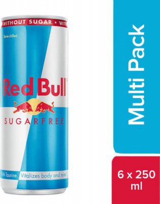 Red Bull Sugarfree Energy Drink  (6x250 ml, Regular Flavored)