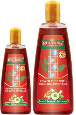 Red king Cooling Oil, Non Sticky, Relieves Body Aches, Sleeplessness, Headache & Fatigue Hair Oil (Nariyal tel)  (460 ml)