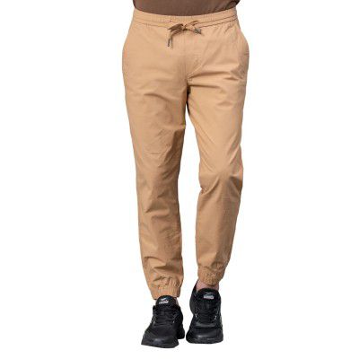 Red Tape Cotton Solid Casual Joggers for Men | Comfortable & Breathable