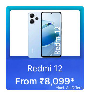 Redmi 12 @ ₹8099 with Bank Offer