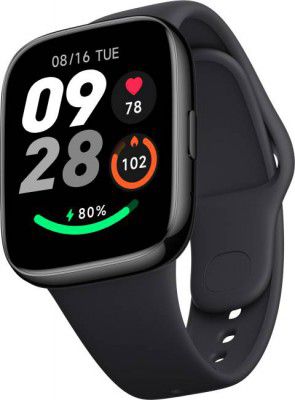 REDMI Watch 3 Active Bluetooth Calling 1.83 Screen, Upto 12 Days Battery Life Smartwatch  (Charcoal Black Strap, Free Size)