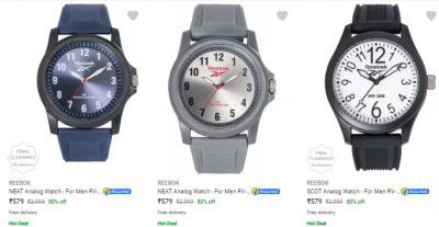 REEBOK Men's Watch Flat 80% Off