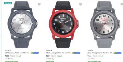 Reebok Wrist Watches at Minimum 70% off