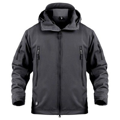 ReFire Gear Men's Army Special Ops Military Tactical Jacket Softshell Fleece Hooded Outdoor Coat