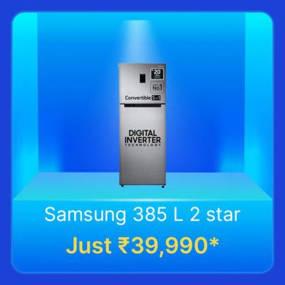 SAMSUNG 385 L Refrigerator @ Rs. 39990 in Flipkart Big Billion Days Sale