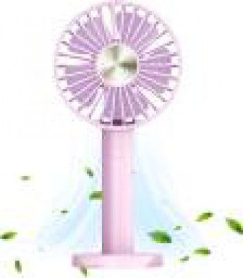 Refulgix USB Rechargeable Mini Portable Hand Fan (Pink)