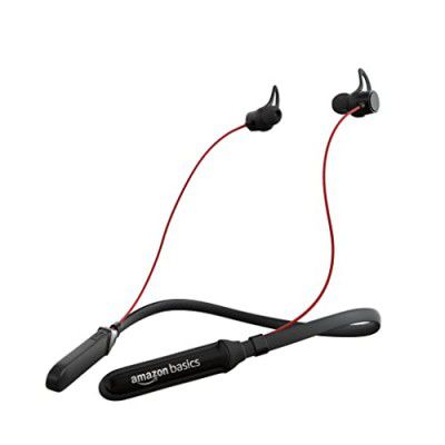 (Refurbished) Amazon Basics Bluetooth 5.0 In Ear Neckband with Up to 30 Hours Playtime, Magnetic Earbuds