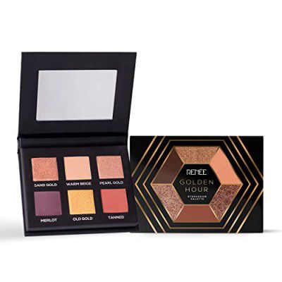 RENEE Golden Hour Eyeshadow Palette 7.2gm, 6 Rich, Highly Pigmented Shimmery & Matte Shades -Neutrals to Metallics, Smooth, Blendable Consistency | Intense Color Payoff