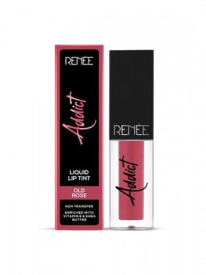 RENEE Vegan Addict Non Transfer Liquid Lip Tint with Vitamin E & Shea Butter 2ml- Old Rose