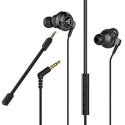 (Renewed) AirSound A100 Gaming Earphone with Dual Mic, 3D Stereo Sound for iPhone & Android Phones, MacBook, Tablets, PC, Laptop