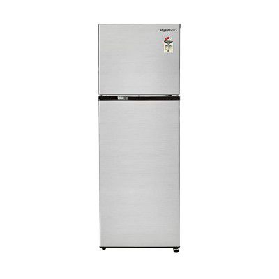 (Renewed) AmazonBasics 335 L 3 star Frost Free Double Door Refrigerator (Silver, Automatic humidity control)