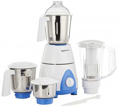 (Renewed) AmazonBasics Premium 750W Mixer Grinder with 3 Stainless Steel Jar + 1 Juicer Jar