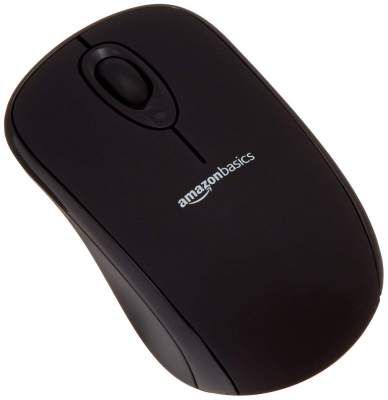 (Renewed) AmazonBasics Wireless Mouse with Nano Receiver - Black