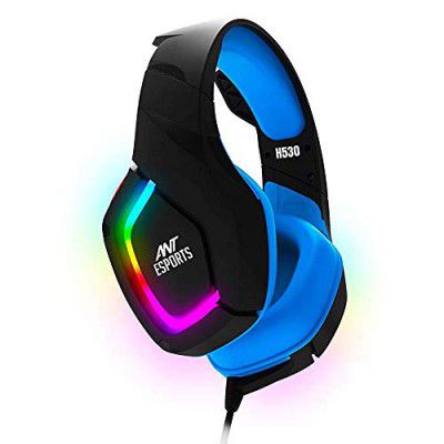 (Renewed) Ant Esports HD RGB LED Gaming Headset (H530 - Black & Blue)