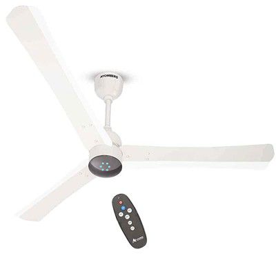 (Renewed) Atomberg Renesa+ 1200 mm BLDC Motor with Remote 3 Blade Ceiling Fan (Pearl White, Pack of 1)