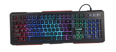 (Renewed) Cosmic Byte CB-GK-02 Corona Wired Gaming Keyboard, 7 Color RGB Backlit with Effects, Anti-Ghosting (Black)