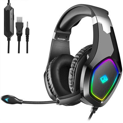 (Renewed) Cosmic Byte ERSA Gaming Headphone, RGB LED and Microphone for PC, PS5, Xbox, Mobiles, Tablets, Laptops (Interstellar Black)