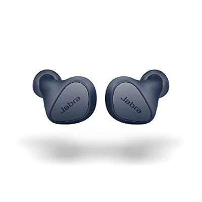 (Renewed) Jabra Elite 3 in Ear Wireless Bluetooth Earbuds – Noise Isolating True Wireless Buds with 4 Built-in Microphones for Clear Calls, Rich Bass, Customizable Sound, and Mono Mode - Navy