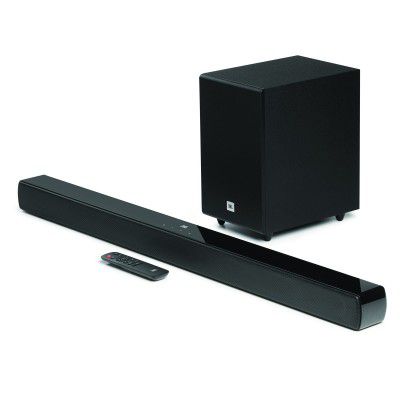 (Renewed) JBL Cinema SB241, Dolby Digital Soundbar 2.1 Channel Home Theatre (110W)