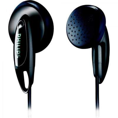 (Renewed) Philips SHE1350 in-Ear Headphones (Black)