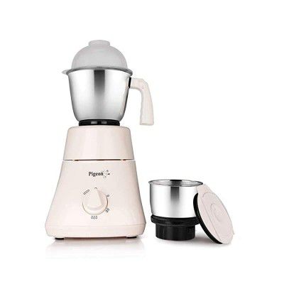 (Renewed) Pigeon by Stovekraft Classic Lite Mixer Grinder with 550W motor and 2 Stainless Steel Jars (Ivory)