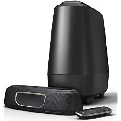 (Renewed) Polk Audio MagniFi Mini Ultra-Compact Home Theater Sound Bar with Wireless Subwoofer - 250W, HDMI, WiFi, Google Cast and Bluetooth (Black)