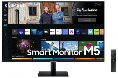 (Renewed) Samsung 27 inch Smart Monitor with World’s 1st Do-It-All Screen (LS27BM500EWXXL, Black)