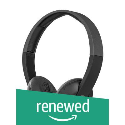 (Renewed) Skullcandy S5URHW-509 Wireless Bluetooth On Ear Headphone with Mic (Black)