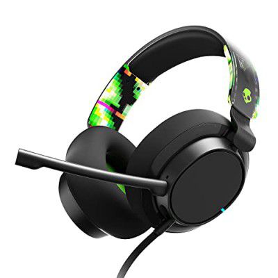 (Renewed) Skullcandy SLYR Wired Over-Ear Gaming Headset for PC, Playstation, PS4, PS5, Xbox, Nintendo Switch - Blcak Digi-Hype