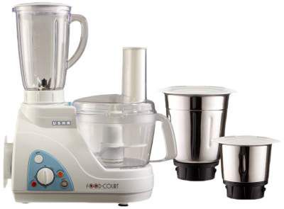 (Renewed) Usha Food Processor (2663) 600-Watt with 3 Jars (White)