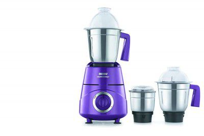 (Renewed) Usha Thunderbolt Mixer Grinder 800-Watt 3 Jars with Copper Motor (Magenta)